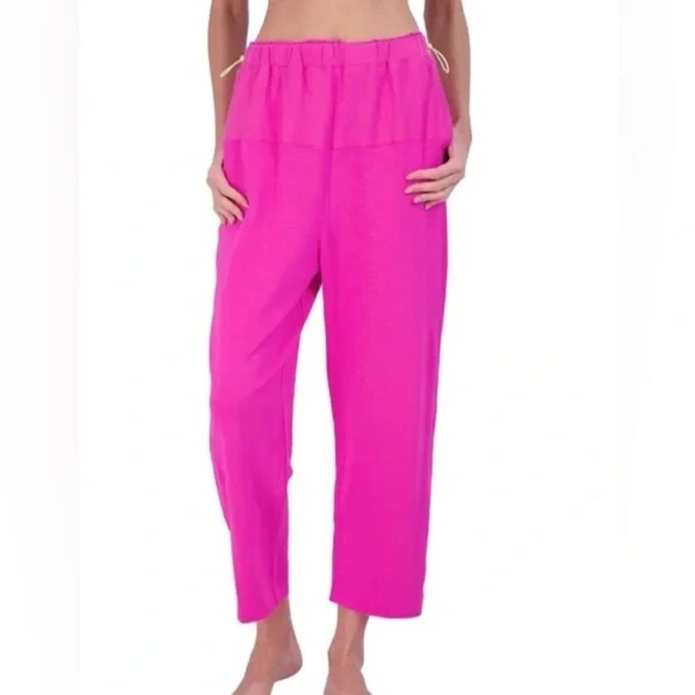 NWT Free‎ People Movement Jogger Pant Women sz.S Magenta Surfside Straight Leg